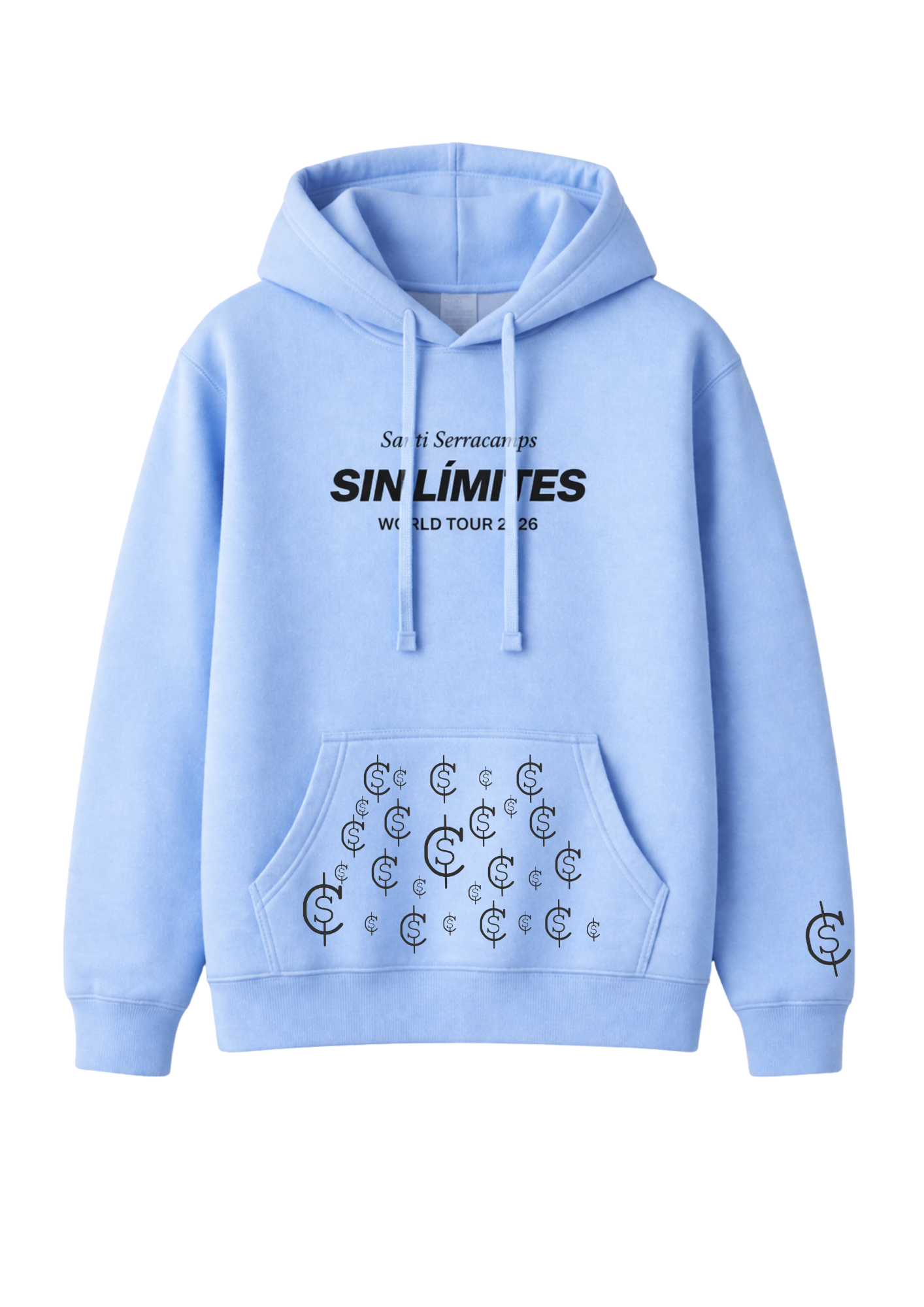 Sudadera con capucha azul cielo