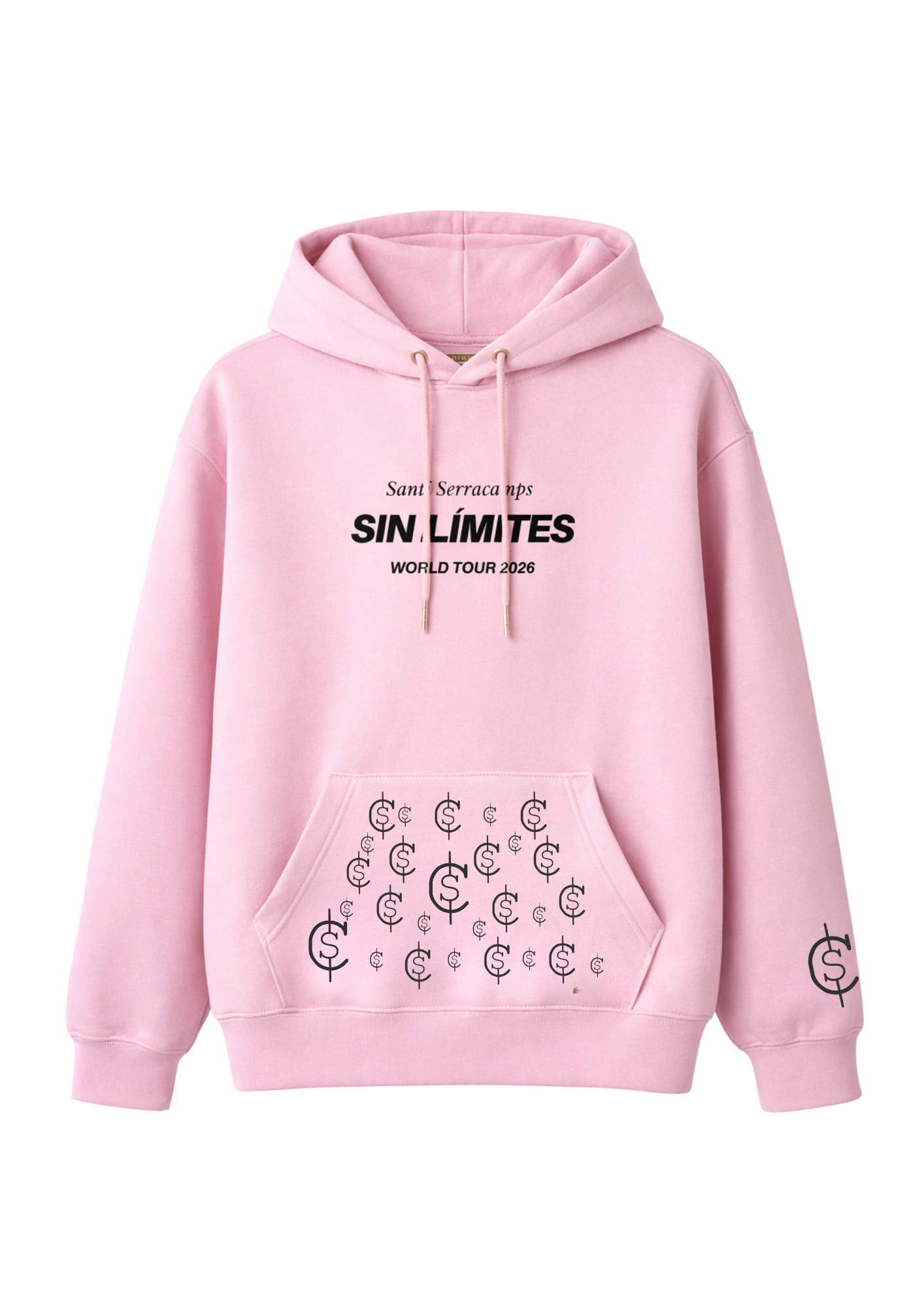 Sudadera con capucha rosa