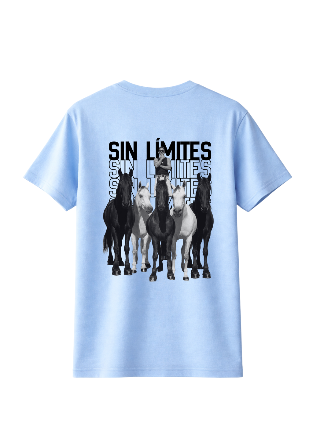 Camiseta manga corta azul